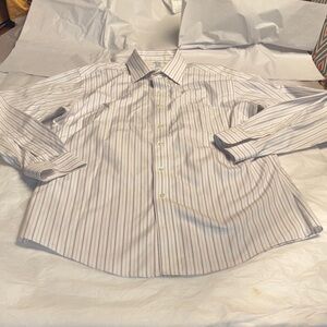 Brooks Brothers Blue, Red and White Striped Dress Shirt 16-35